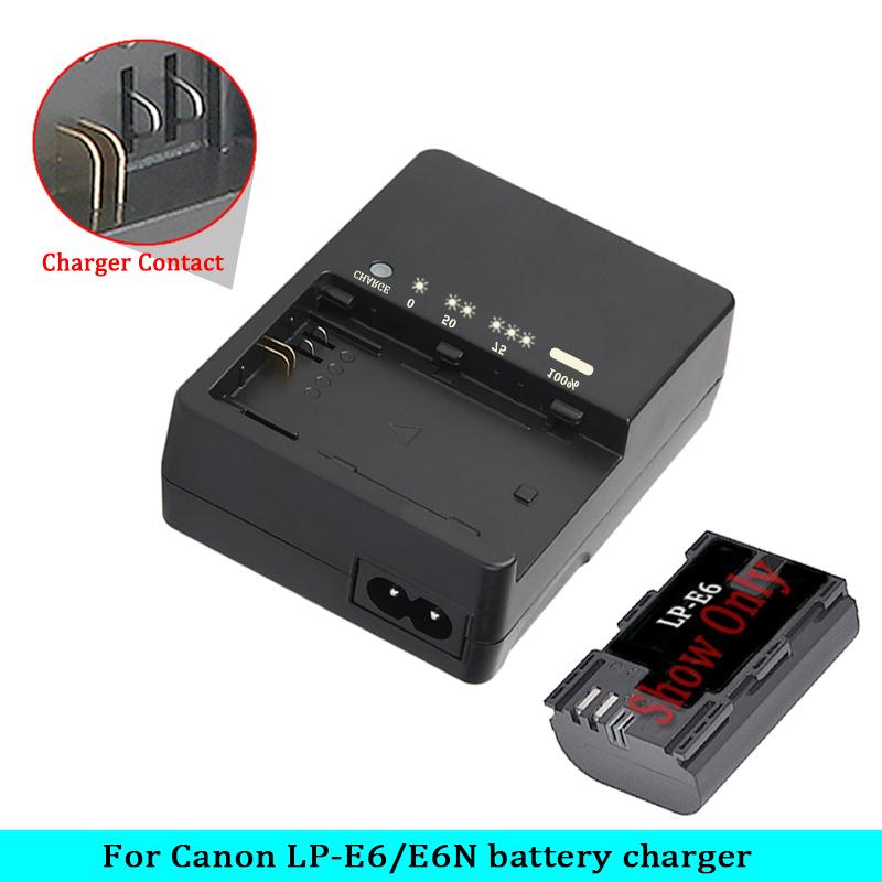 LC-E6E LC-E6 Charger For Canon LP-E6 LP-E6N LP-E6NH Battery EOS 70D 60D 5D Mark III 5D Mark IV 5DSR 6D MARK II 60D 80D 7D R5 R6