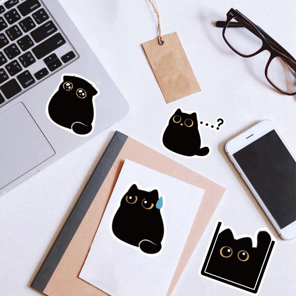 40 шт. Черный кот Милые наклейки Винтажные Для DIY Блокнота Гитара Скрапбукинг Мотоцикл Багаж Граффити Наклейки Подарки Для Детей