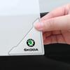 AAABO1 2pcs Car Door Corner Protection Sticker Anti-Collision Protector For Skoda Yeti VRIS Octavia a5 a7 Karoq Kamiq Fabia Kodiaq