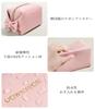 Rownyeon Portable Makeup Cute Ribbon Korean PU Birthday Gift Pouch, Design, Compact, Multi-Compartment, Style, Water-Repellent Leather, Mini, Small,