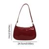 Leather Women's Shoulder Bag New Design Small Handbag Trendy Solid Color Armpit Bag  Lady