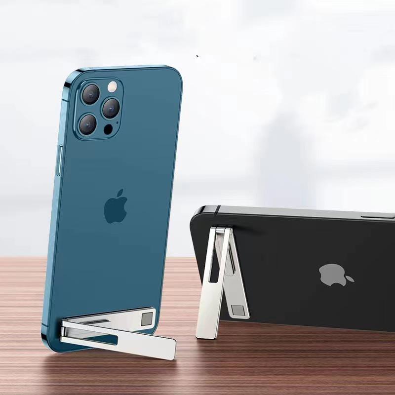 Compact Magnetic Alloy Phone Stand: Foldable, Invisible, Convenient Holder