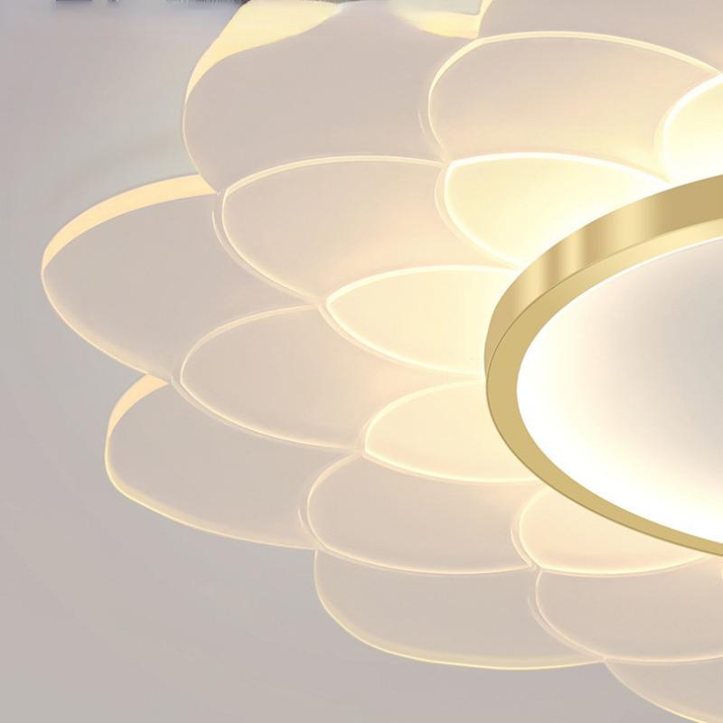 Современные простые светодиодные креативные цветочные светильники для комнаты, теплые романтические круглые лампы и фонари для столовой