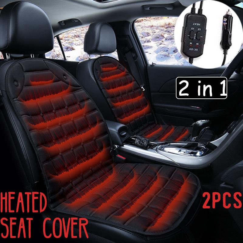 12V Universal Double Seat Fast Electric Heated Adjustable Car Heated Seat Cover Winter Pad Cushions Auto Cover Car Styling Pad