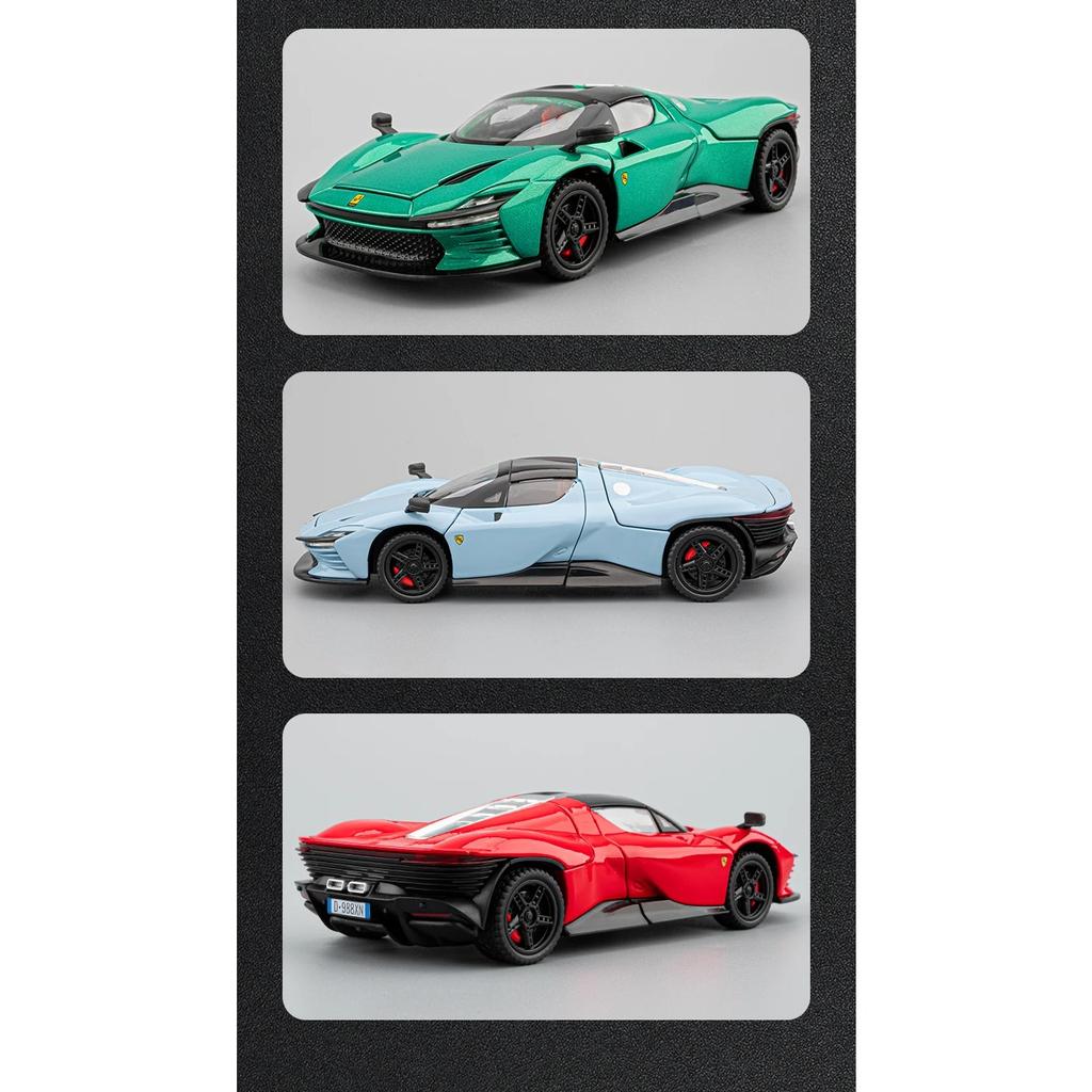 1/32 Ferrari Daytona SP3 Суперкар Сплав Модель Машинки Игрушка Литье под Давлением Металлическое Литье Звук и Свет Машинки Игрушки для Детей Транспортное Средство