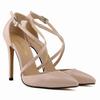 Large Size Women Sexy Pumps  Summer Outdoor Casual Pointed Toes Hollow Stilettos Cross Strap High Heels Female Wedding Shoes