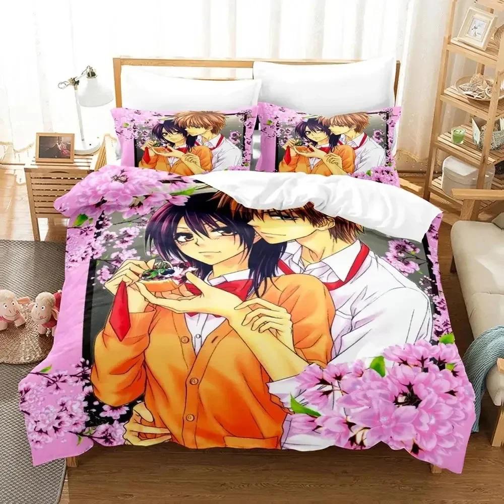 Аниме Kaichou wa Maid-sama Усуи Такуми Мисаки Комплект постельного белья с принтом Наволочка Постельное мягкое пододеяльник Размер Queen Super King