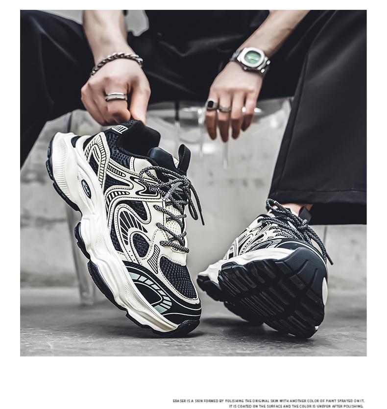 Мужские кроссовки для бега из дышащей сетки 2024 года — модные кроссовки для пап, визуально увеличивающие рост, на лето