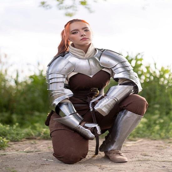 Handcrafted Female Warrior Armor Set Women’s Medieval Steel Armor Fantasy Cosplay Costume Larp Female Costume