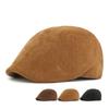 Однотонный замшевый берет Мужской Британский винтажный картуз Женский картуз Вперед Шляпа художника Кепка с козырьком