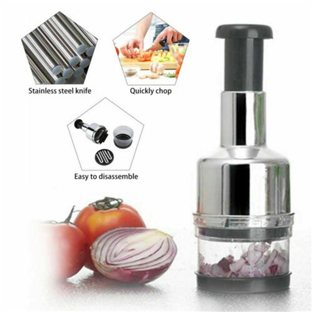 Home Kitchen Gadgets Manual Hand Press Garlic Onion Chopper Vegetable Food Processor Fruit Cutter