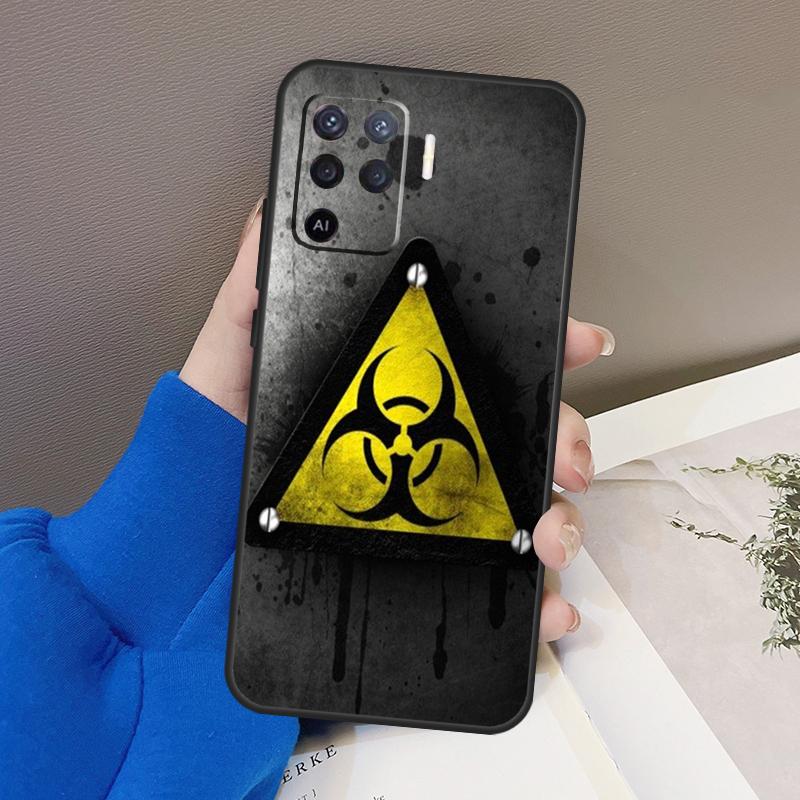 Biohazard Symbol Case For Oppo A77 A57 A17 A60 A80 A40 A74 A54 A94 A78 A98 A18 A38 A58 A96 A76 A16 A15 A5 Pro