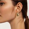 Vintage Gold Plated Smooth Metal Earrings for Women Glossy Shiny Waterdrop Earrings Fashion Statement Jewelry Party Gift