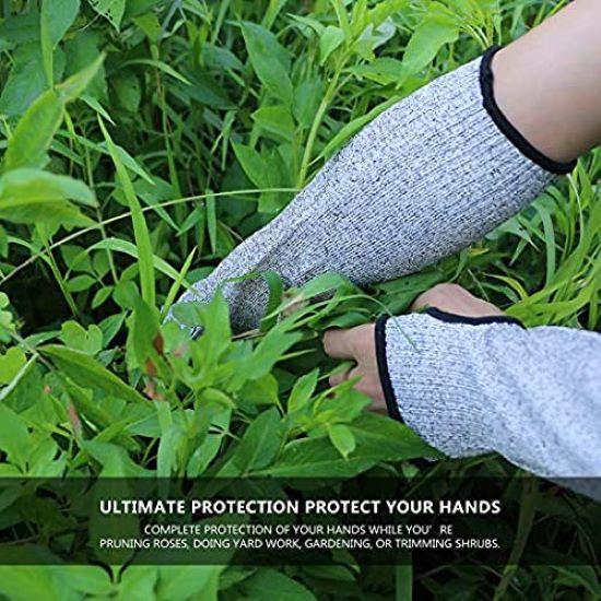 1 пара (Серый) Устойчивые к порезам рукава — кевларовые рукава. Защита рук, 45 см. Рукава, уровень защиты 5.