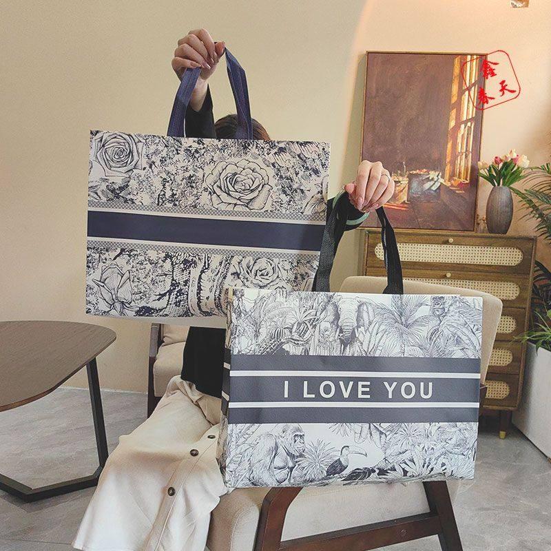 ZISIZ Ламинированная нетканая сумка для покупок