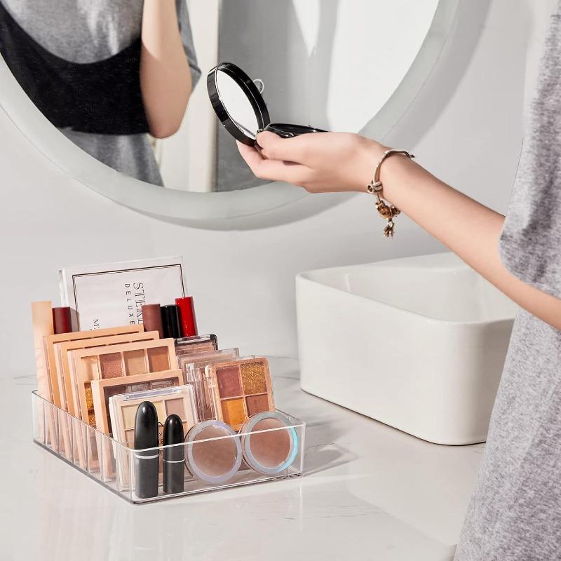 7 Grids Makeup Organizer Tray Storage for Eyeshadow Palette Lipstick Makeup Organizer for Drawer Countertop Cosmetics Storage
