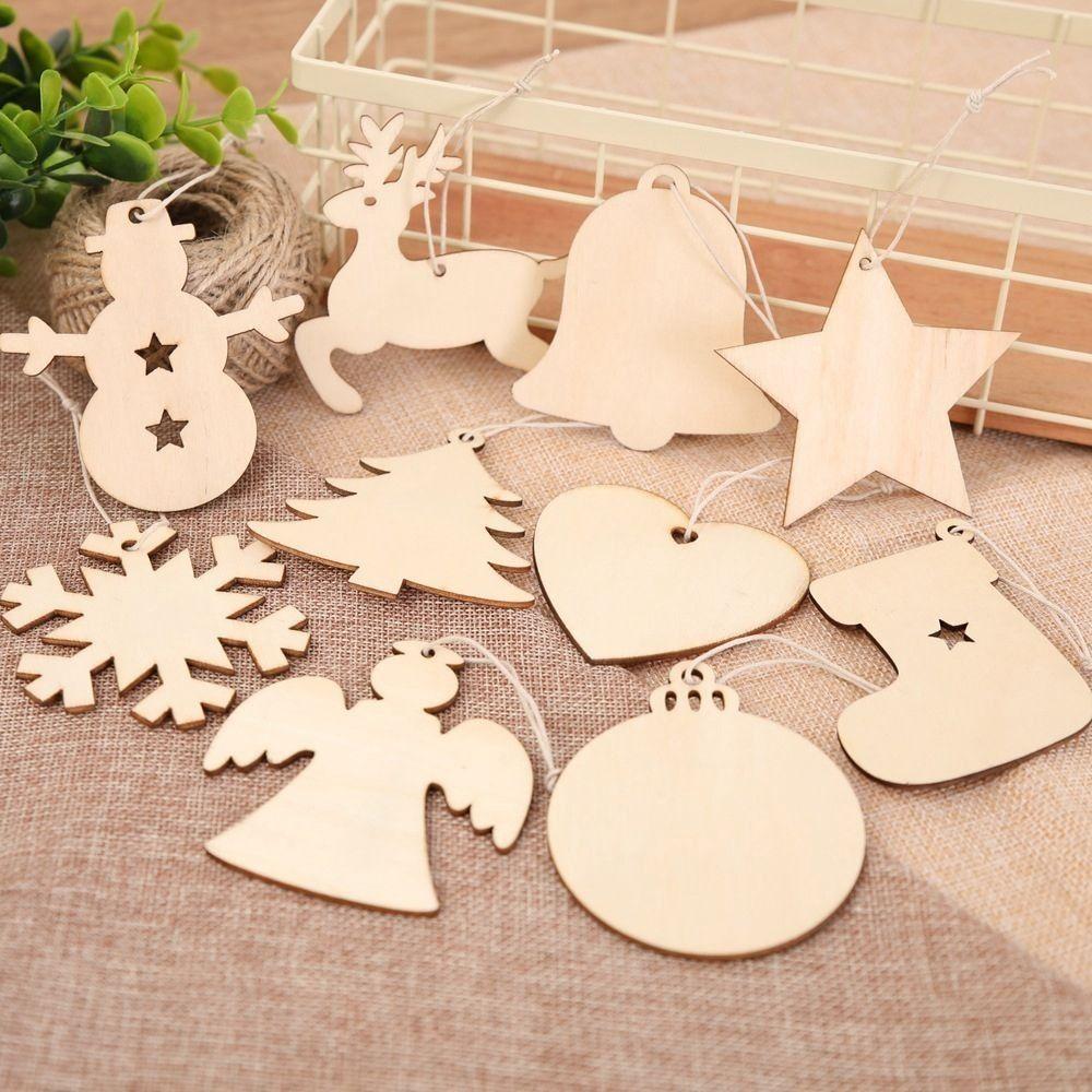 Christmas Tree Ornaments Christmas Decorations Christmas Tree Pendant Wooden Tags Wooden Slices