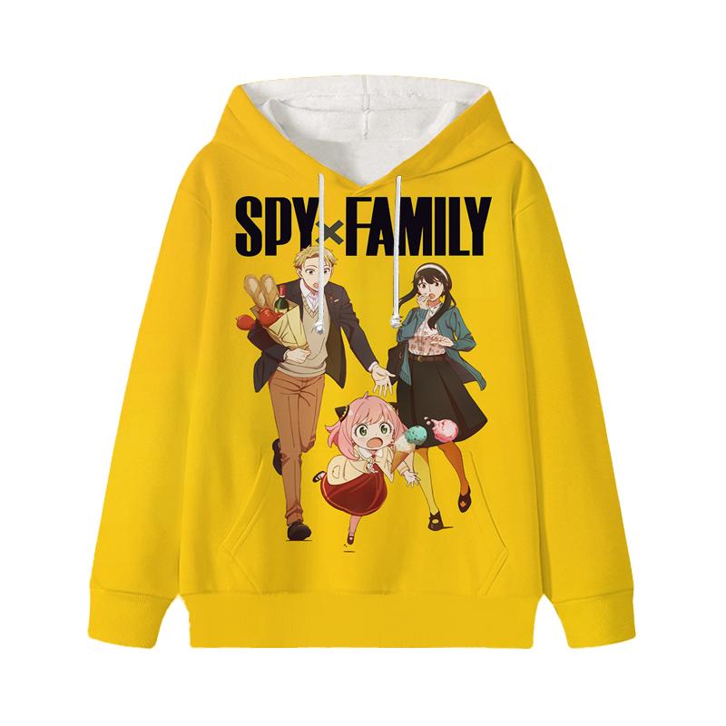 Spy X Family Hoodie Cartoon Anya Forger Pullover Loyor Yor Forger Boys Girls Personality Outfits Tops Children Gift Clothes