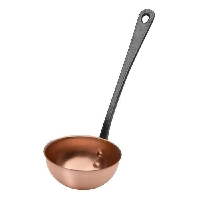 Louche - BAUMALU - Standard - Cuivre massif - Manche en fonte - Diamètre 11 cm