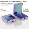 Coque pour Samsung Galaxy Z Flip 8, Rigide Slim Anti-Rayures Antichoc Violet - 2 Verres Trempés