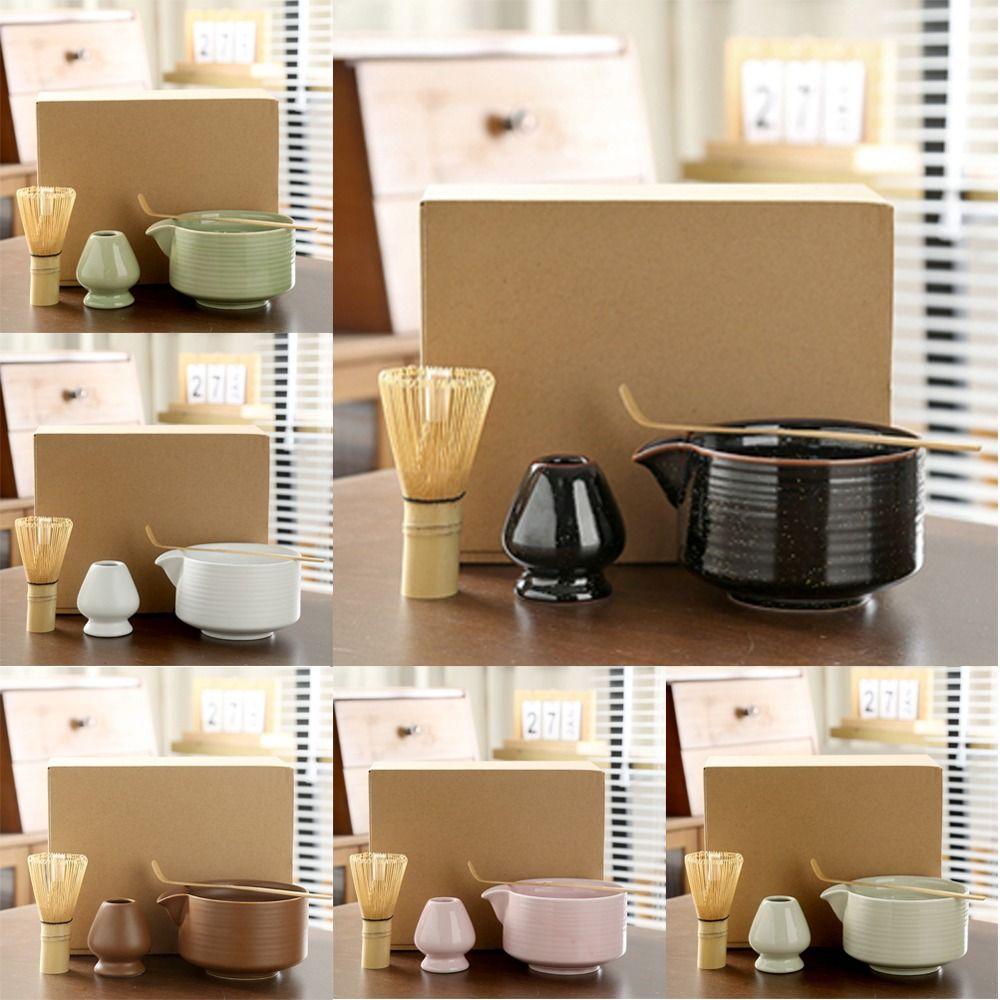 4PCS Reusable Japanese Matcha Tea Set Food Grade Japanese Chasen New Matcha Whisk Set  Stirring