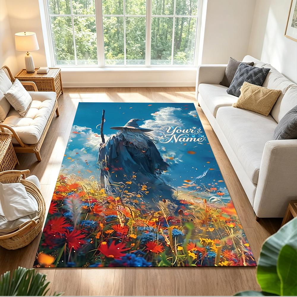 Lord Rings Customized Name Floor Mat Perfect for Dormitory Outdoor Dining Room Decorate room Antislip Carpet Anime Office Decor