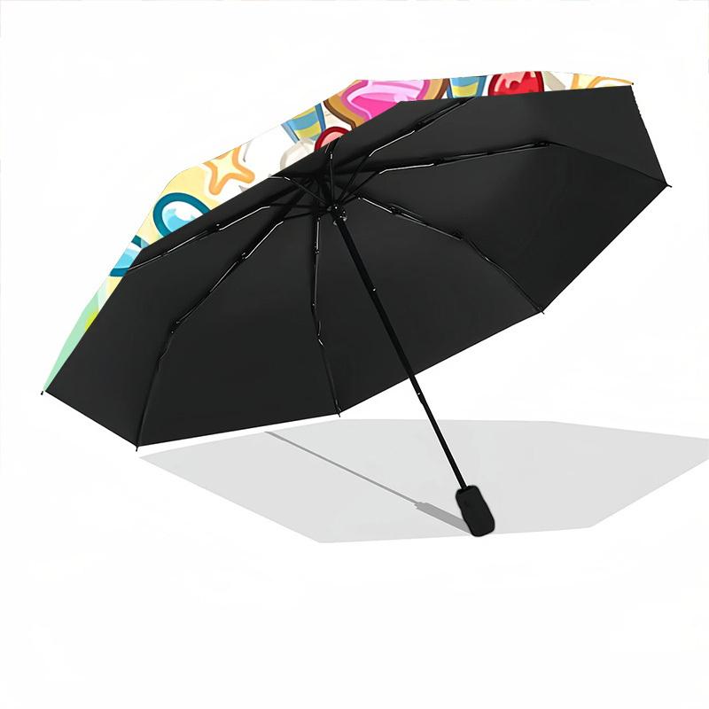 1PC Kirby Party Auto Open/close Folding Portable Umbrella  with 8 Rib Structure for Women/Men, All-Season Use   0901158