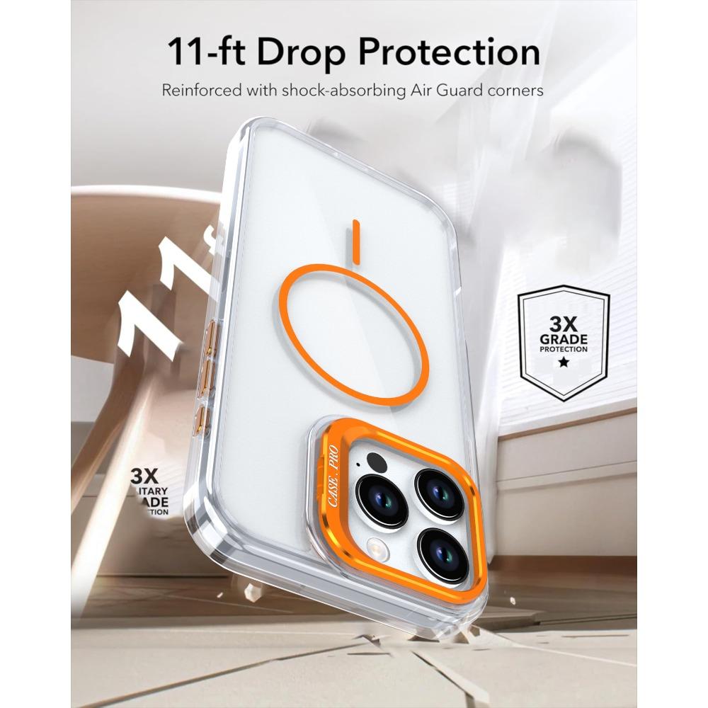 Роскосный Магнитный Беспроводной Чехол с Magsafe для IPhone 16 15 14 Plus 13 12 11 Pro Max 16e Держатель с Защитой Камеры Прозрачная Крышка
