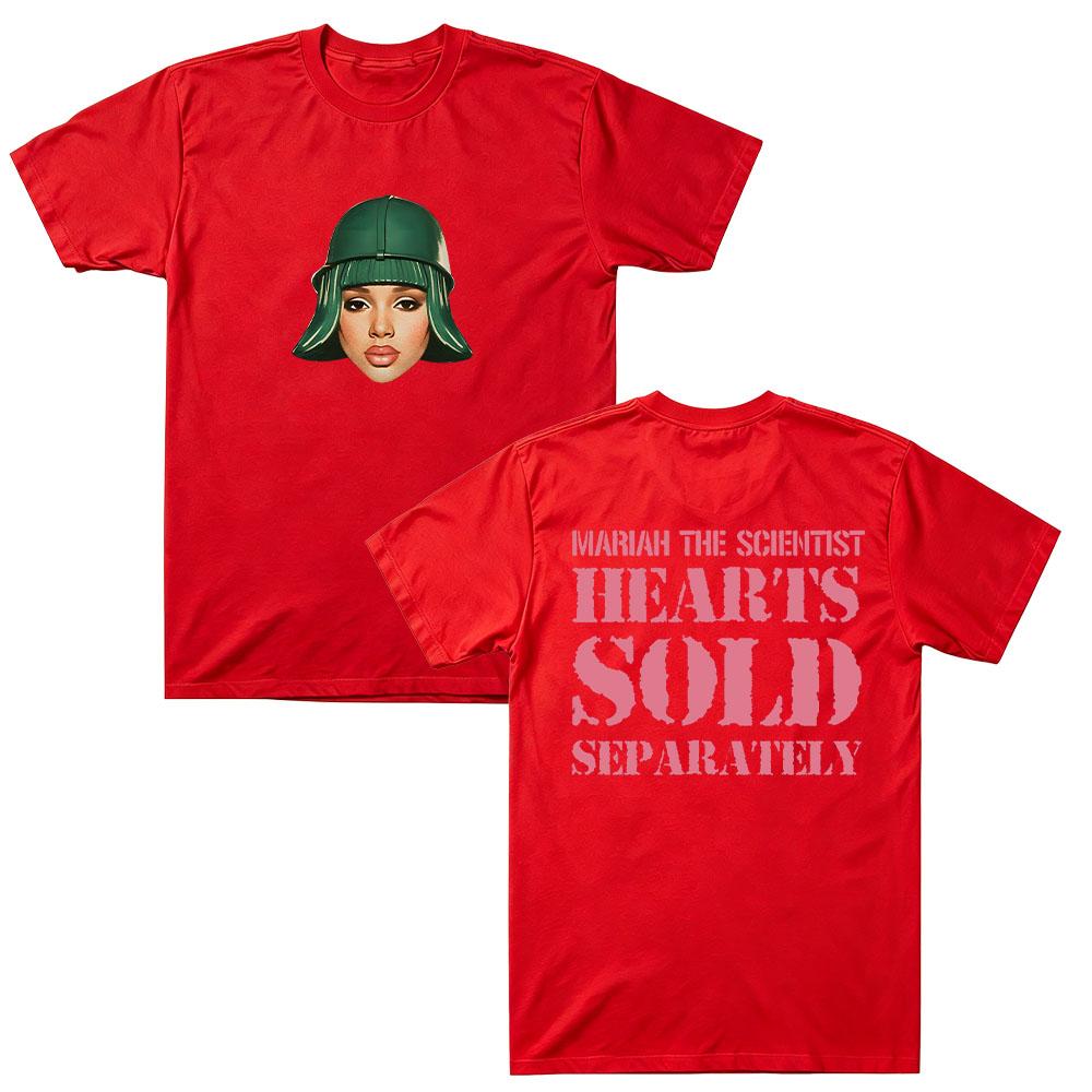 Mariah The Scientist HSS Face Tee Y2K Cotton High Quality Short Sleeve Unisex Summer New Round Neck Popular Trends Streetwear