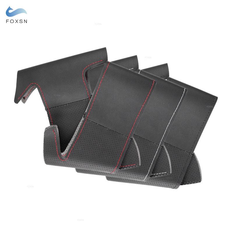 Car Accessories Perforated-Microfiber Leather Steering Wheel Cover Trim For Peugeot 206 2007 2008 2009 207 For Citroen