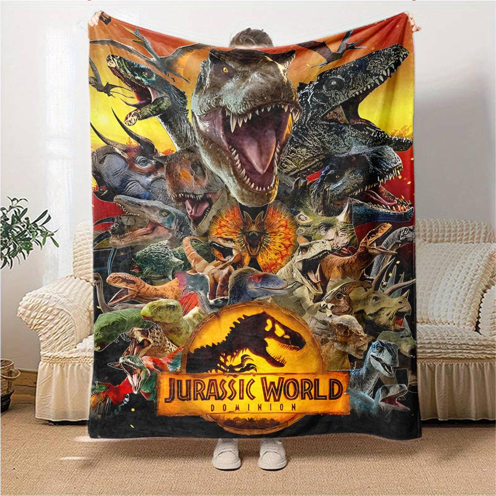 Jurassic World Dominion Dinosaurs Blanket Soft Throw Blanket For Home Bedroom Bed Sofa Travel Office Solid Christmas Blanket