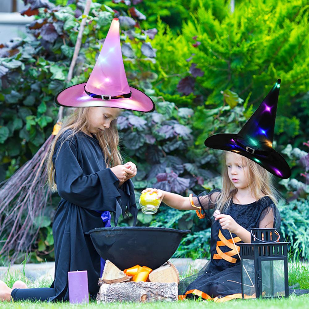5x Halloween Witch Hats LED String Lights Light Up Outdoor Hanging House Decor