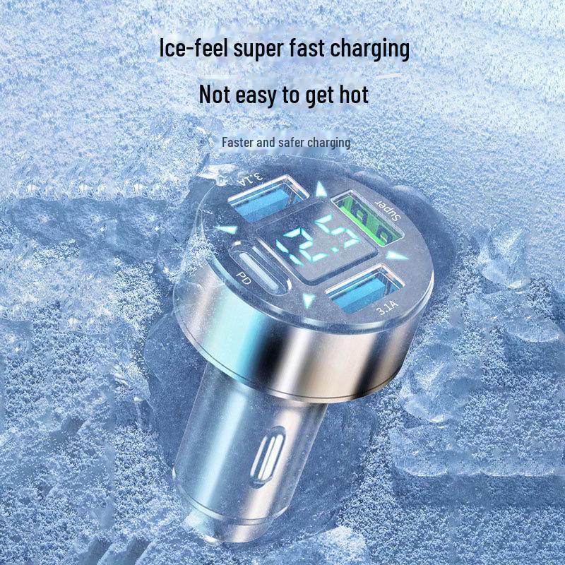 Многофункциональное автомобильное зарядное устройство 2024 года для мобильных телефонов, совместимое с Apple и Huawei