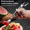 Watermelon Cutter Fork Stainless Steel Fruit Fork Slicer Melon Cube Cutting Tools for Kitchen Camping