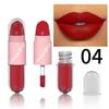 CmaaDu Face Lipstick, Red Lip Gloss Two -in -one Matte Cup Is Easy To Color