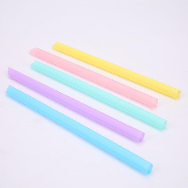 100Pcs Large Drinking Straws Mixed Colors For Pearl Bubble Milk Tea Smoothie