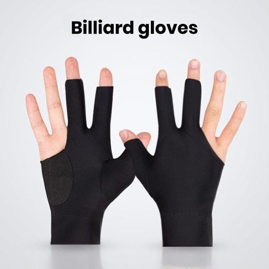 1 шт. 3-пальцевая бильярдная перчатка, противоскользящая, поглощающая пот, дышащая, для мужчин и женщин, для правой руки, кий для снукера, спортивные перчатки, аксессуары для бильярда