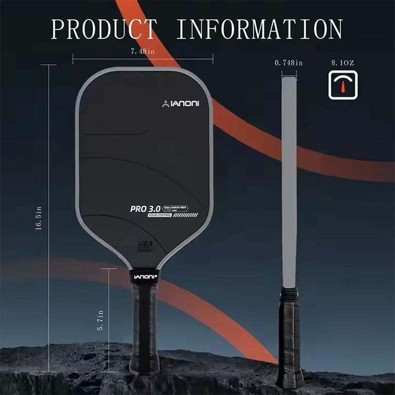 IANONI Ракетка для пиклбола PRO 3.0 16 мм T700 Solid Control and Pwower Профессиональная ракетка для пиклбола
