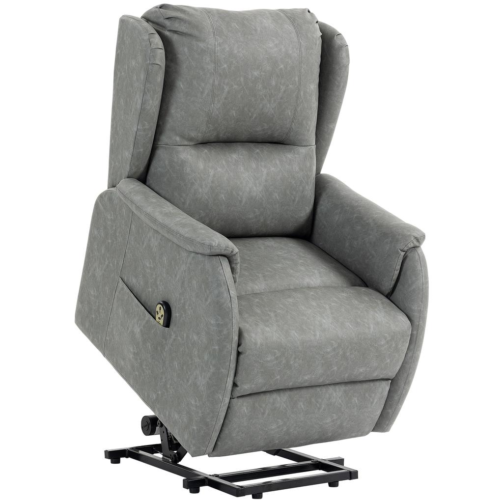 Power Lift Recliner Chair, Dual Motor Electric Lift Chair for Elderly with Remote Control, Grey