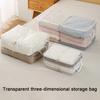 Quilt Storage Bag with Double Zippers Large Capacity Transparent Design Waterproof Easy To Clean Reusable Moisture-proof Storage Bag