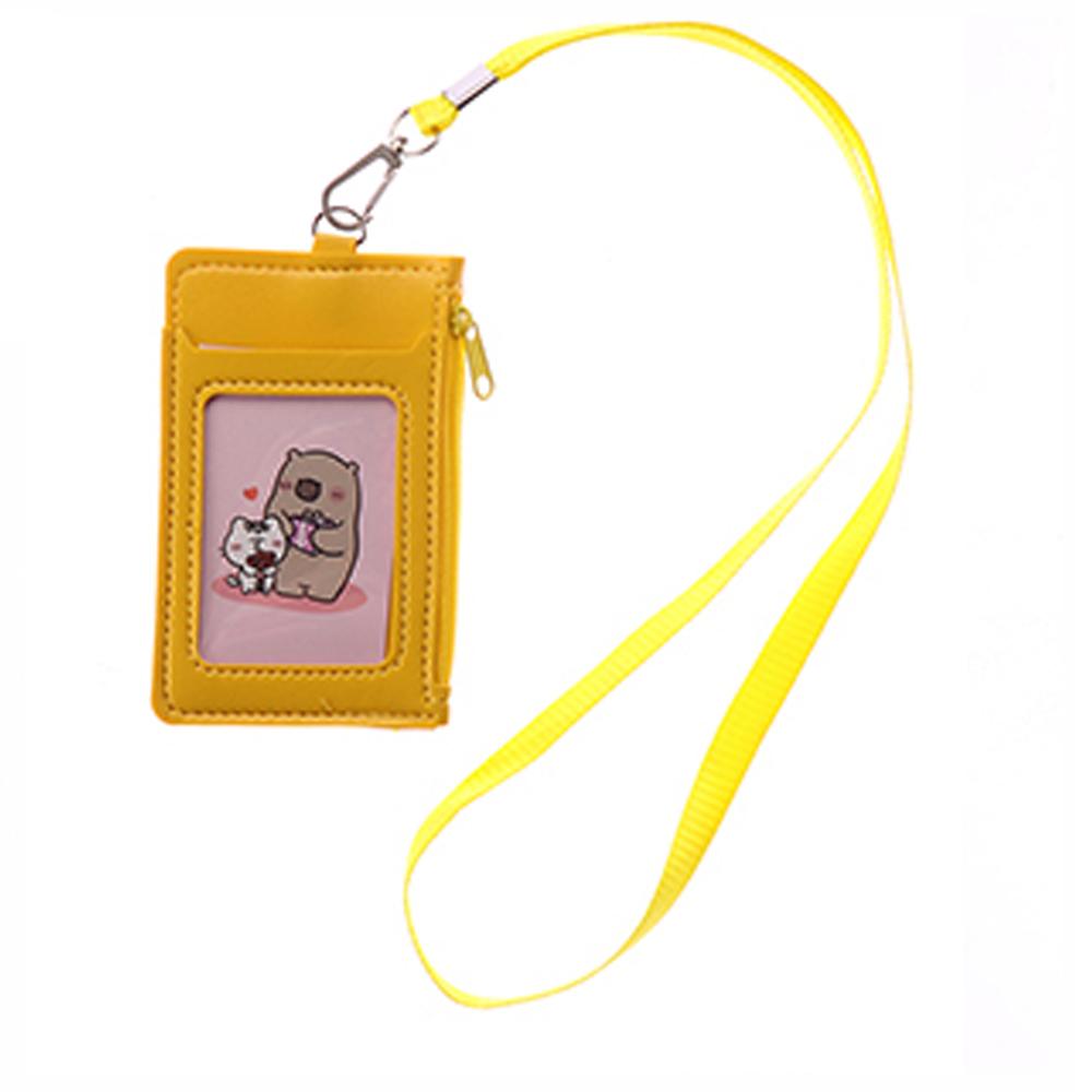 Сумка-ремешок на молнии Кошельки для монет Держатели кредитных карт Держатели удостоверений личности с шейным ремешком Держатель удостоверения личности