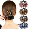 Женский винтажный пучок, заколка для волос, цветок из страз, пряжка для хвостика, элегантное круглое украшение для головы шиньон для свадеб и вечеринок