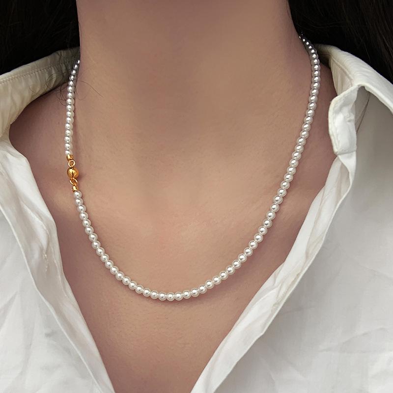 Shi Jia 2025 Женское роскошное многослойное колье-чокер из микро-жемчуга