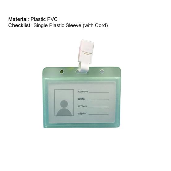 Hard Plastic Pocket ID Card Credit Badge Name Tag Holder Neck Strap