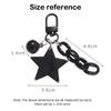 Glitter Stars Acrylic Keychain Bell Pendant Keyring For Girls Backpack Charm Headphone Case Accessory Creative Friendship Gifts