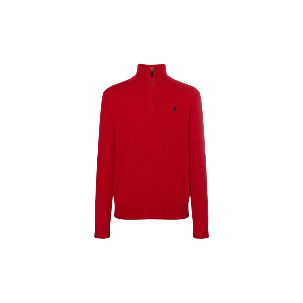 Polo Ralph Lauren Ss23 однотонный мужской свитер с вышитым логотипом и полумолнией 710777743-011