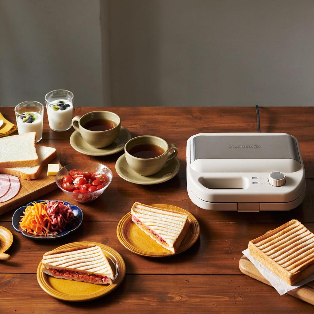 Вафельница с песком для выпечки вафель теперь поставляется с 2 типами вафельницы с песком для выпечки сэндвичей [официальный Vitantonio] и (ВВХ-600-К) [Новый