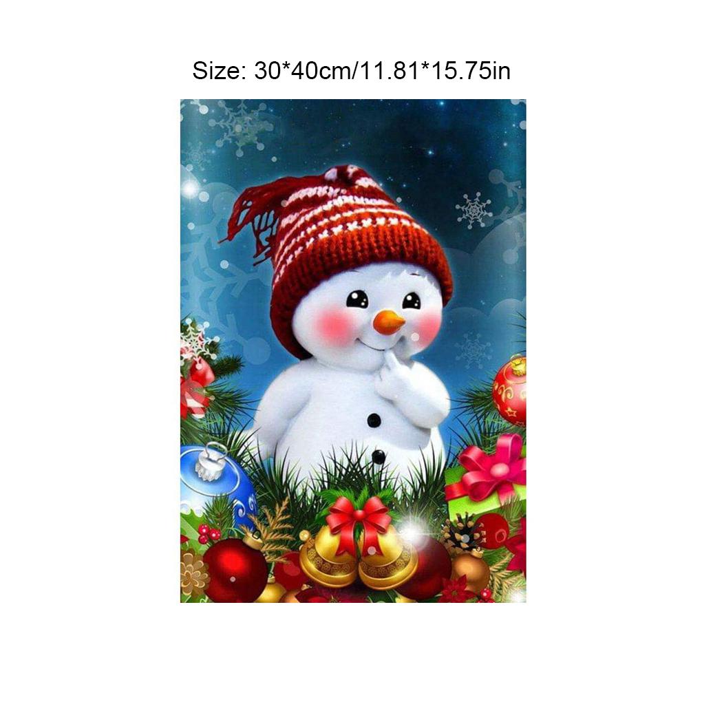 Смола Рождественский Снеговик Кристалл Картина Портативная Безрамная Круглая Декоративная Настенная Подвеска Спальня Гостиная Рисунок