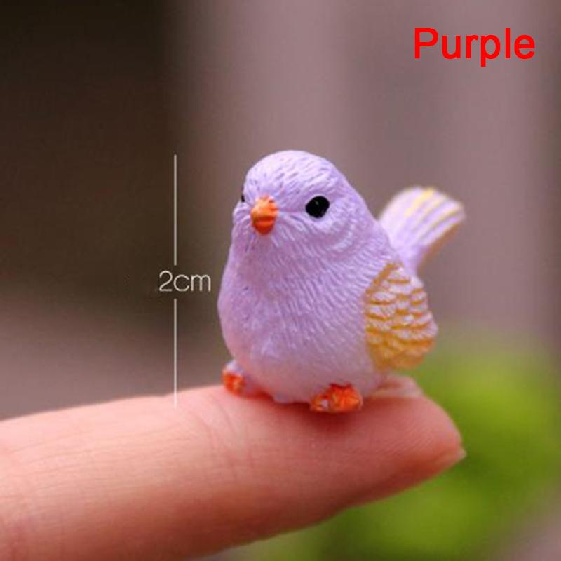 Artificial Little Bird Figurine Animal Model Home Decor Mini Garden Accessories