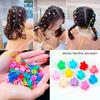 Children Hair Claws Candy Colored Pentagram 50pcs Mixed Colors With Bottles